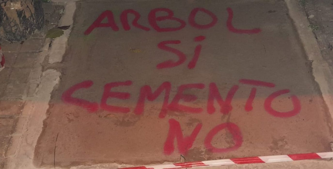 Pintada en las calles del barrio zaragozano de Torrero.