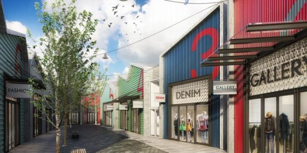 Recreación del futuro Outlet en los terrenos de Pikolín.