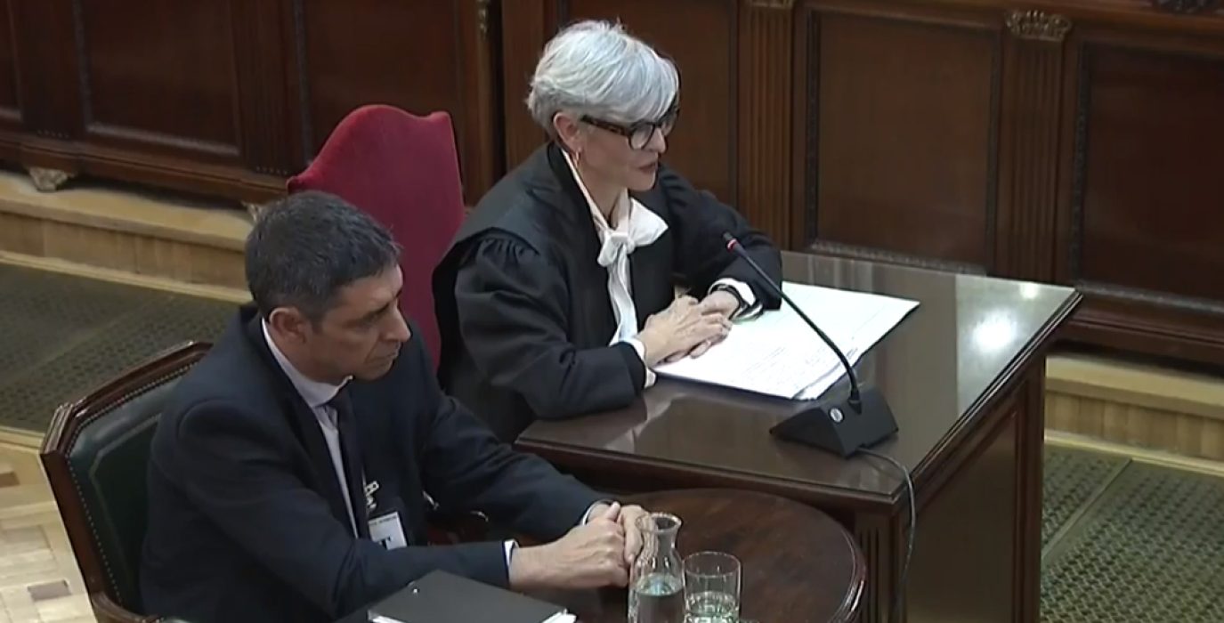 Trapero durante su declaración en el Supremo.