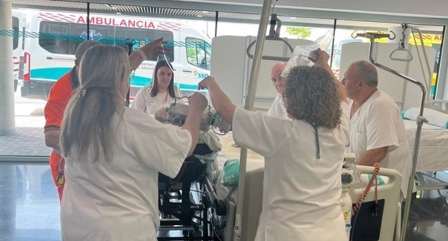 Traslado de pacientes hospitalizados al nuevo Hospital de Alcañiz | Foto: Gobierno de Aragón
