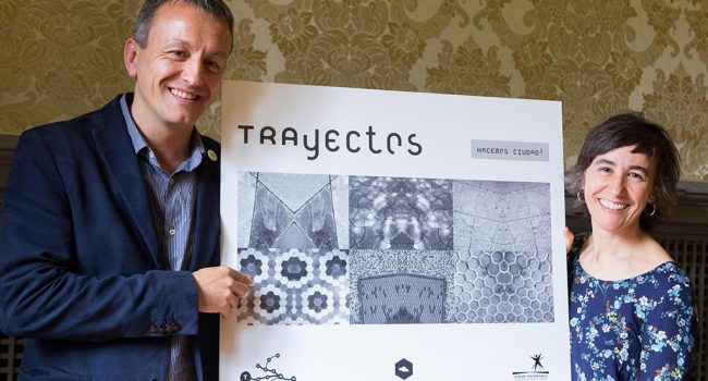 Rivarés y Buil durante la presentación de Trayectos. Foto: Miguel Gracia García