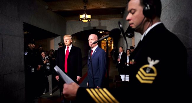 Trump durante su investidura. Foto: @POTUS