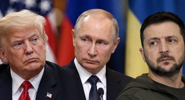 Trump, Putin y Zelensky.