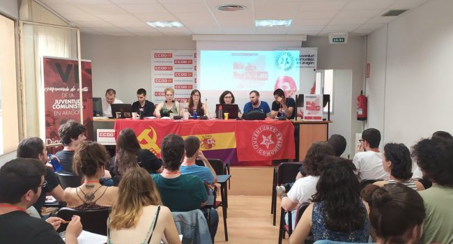 La VI Conferencia de la Juventud Comunista en Aragón, se celebró este sábado. Foto: @UJCEAragon