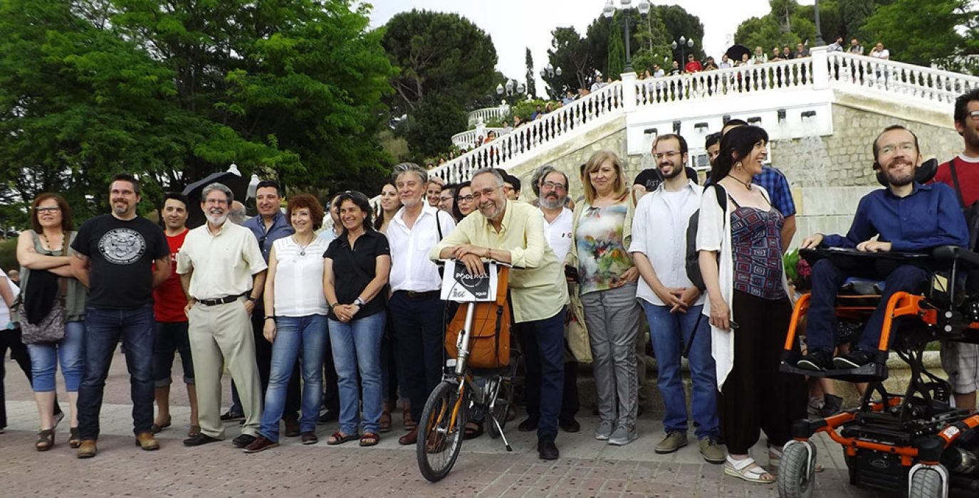 Candidatos y candidatas de Unidos Podemos por Aragón. Foto: Sergio Gracia (AraInfo)