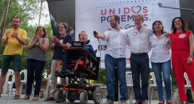 Acto central de Unidos Podemos en Común en Uesca.