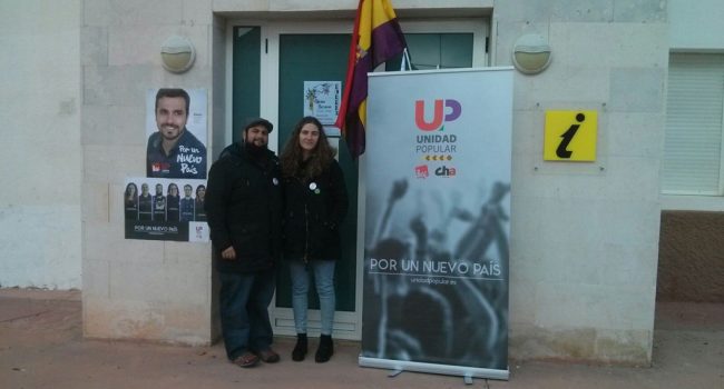Ferraz y Lascorz en Robres. Foto: Unidad Popular