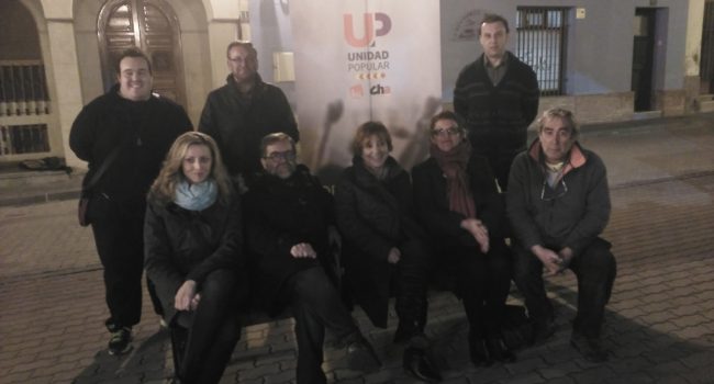 Representantes de UP en Illueca.