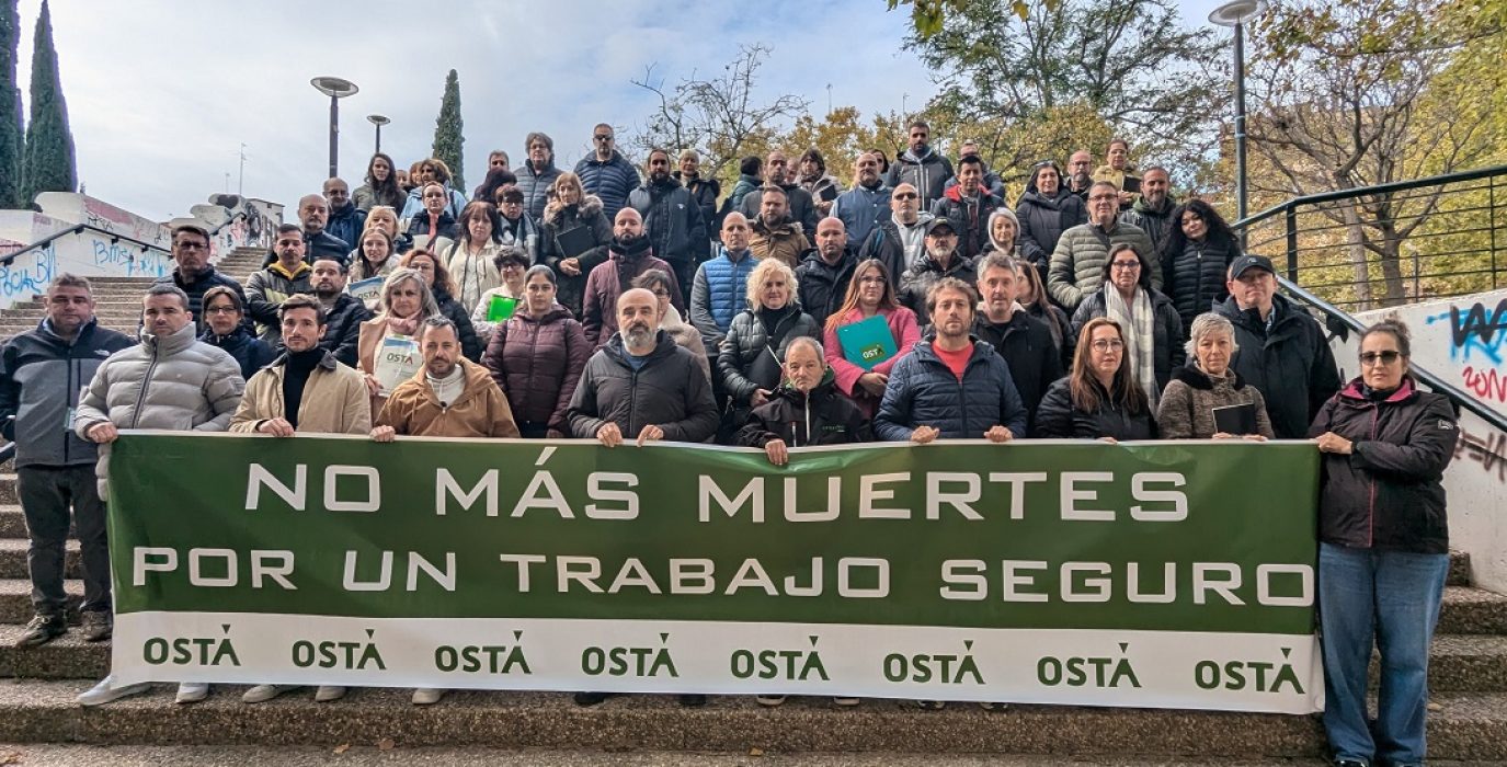Un centenar y medio de delegados y delegadas de OSTA se concentran por las 34 personas fallecidas en accidente de trabajo 1