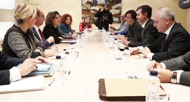 Reunión de trabajo del Gobierno de Aragón con el Ministerio de Transición Ecológica.