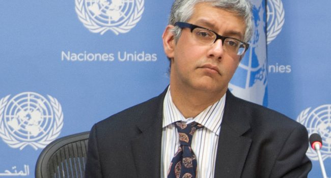 Farhan Haq, portavoz de la ONU. Foto: ONU | Mark Garten.