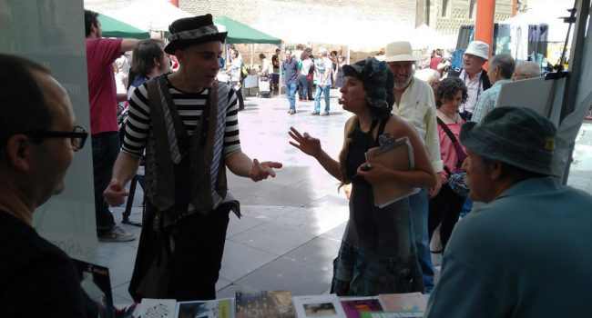 Callejeatro durante la presentación de la Feria. Foto: AraInfo [Galería de imágenes de Pablo Ibañez y Diego Díaz (AraInfo)]