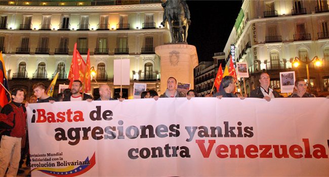Pancarta durante la manifestación en Madrid.
