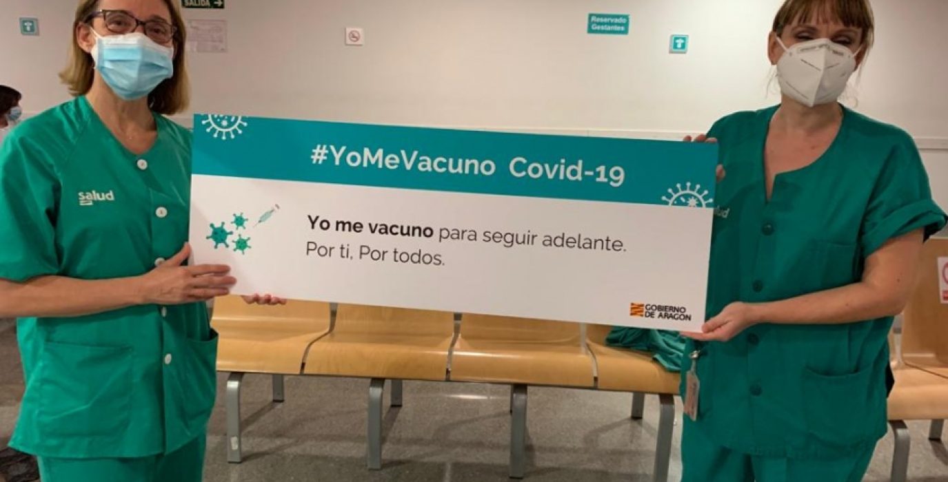 Vacunación en el Hospital Miguel Servet de Zaragoza. Foto: DGA