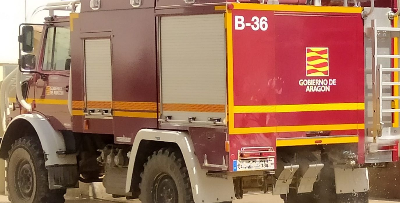 Vehículo de extinción de incendios del Gobierno de Aragón