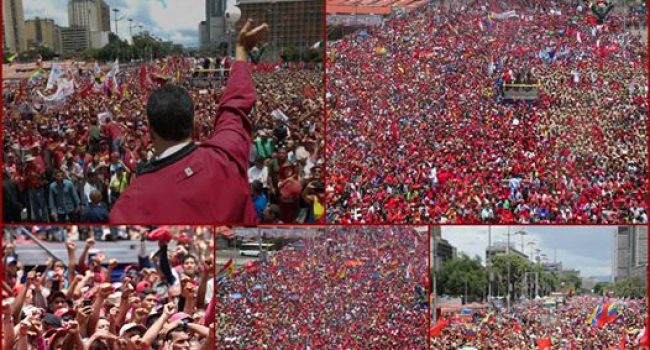 Imágenes de la concentración del pueblo bolivariano de este jueves, omitidas por la prensa. Fotos: Embajada venezolana