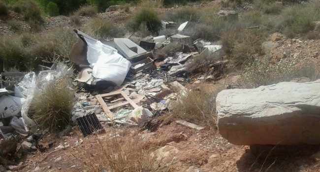 Vertedero ilegal en Fraga.