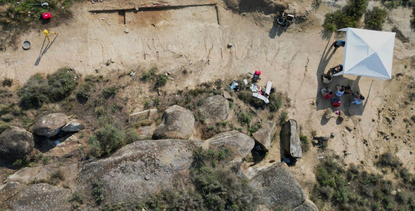 Vista aérea del yacimiento de Os Monegros | Foto: Unizar
