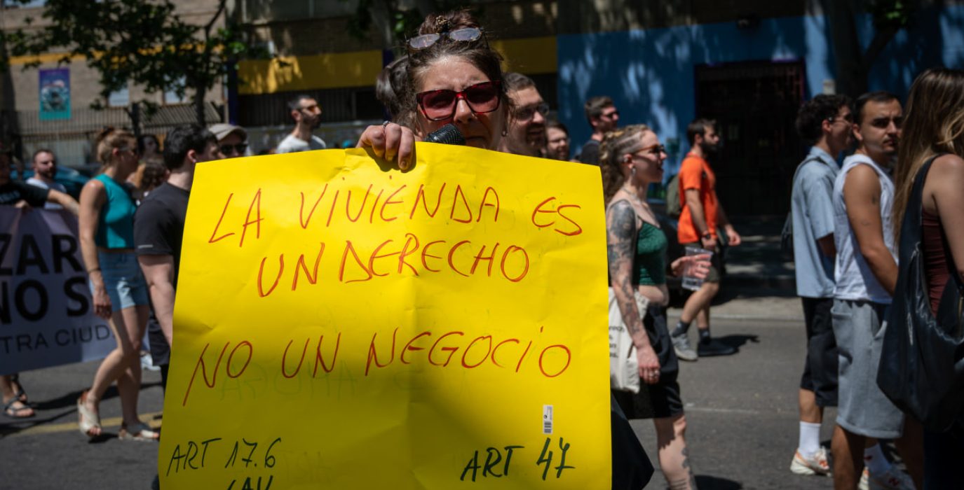 Manifestación por la vivienda en Zaragoza | Foto: Fernando Sánchez