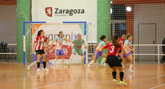 Encuentro entre el Wanapix Aldelis InterSala 10 y Quirogel AE Penya Esplugues en La Granja | Foto: @InterSala10_Zgz