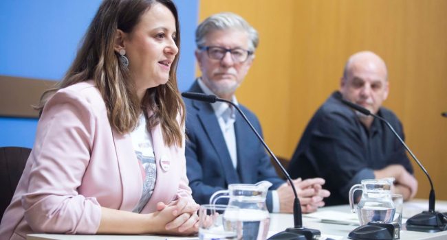 Elena Tomás, Pedro Santisteve y Suso Martínez | Foto: Zaragoza en Común.