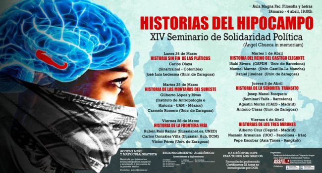 Cartel del XIV Seminario de Solidaridad Política.