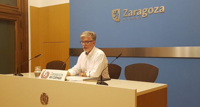 Pedro Santisteve durante la rueda de prensa de este jueves. Foto: @igoiz17 (AraInfo)