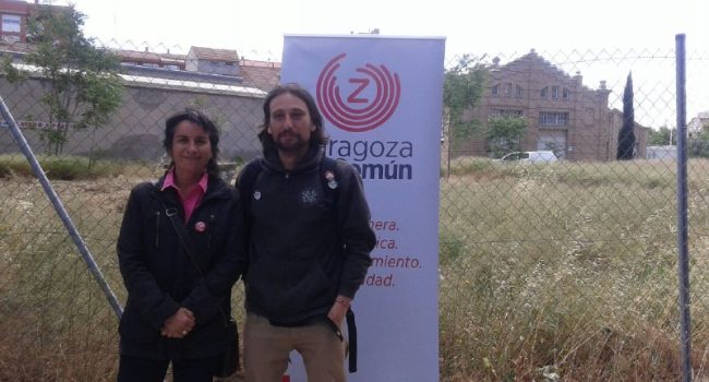 Luisa Broto y Pablo Hijar, candidatos de Zaragoza en Común.