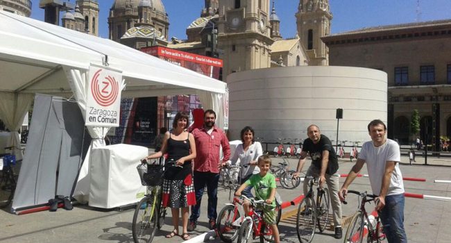 , Alberto Lorente, Luisa Broto, Paco Iturbe y Pablo Muñoz en 'la Plaza'.