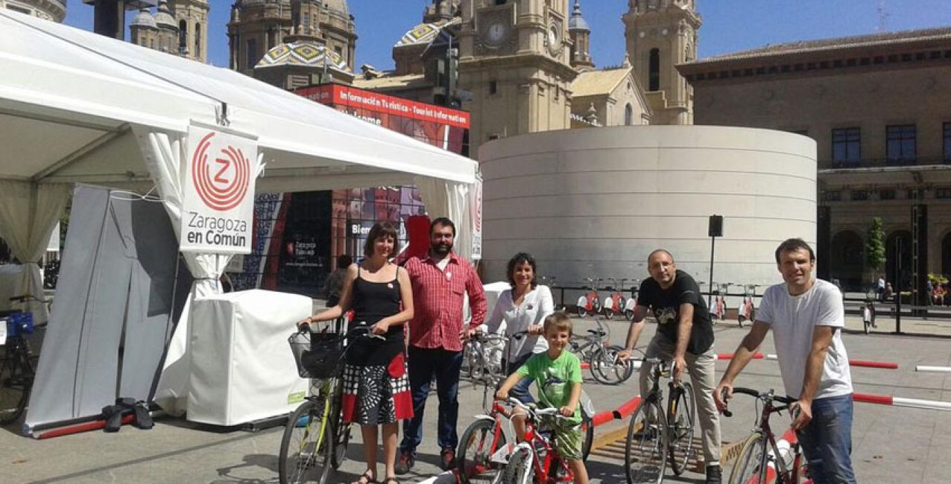 , Alberto Lorente, Luisa Broto, Paco Iturbe y Pablo Muñoz en 'la Plaza'.