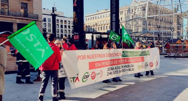 Concentración a las puertas del Ayuntamiento el pasado 19 de noviembre. | Foto: OSTA.
