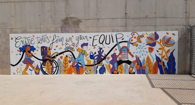 Mural de ‘ZOO il·lustrat’ als carrers de Nàquera | Foto: ZOO