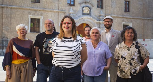 Zaragoza en comun ZeC Patios verdes, coles con refrigeración y ayudas extraescolare