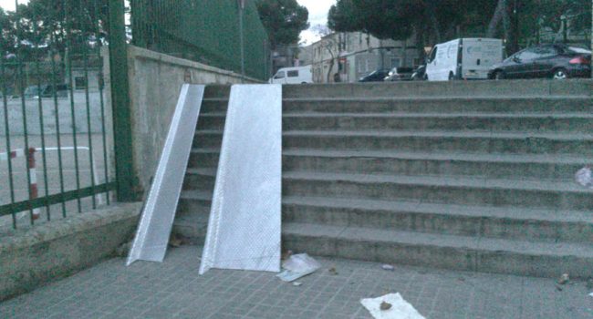 Zaragoza rampas peligrosas en calle San Eugenio La Paz