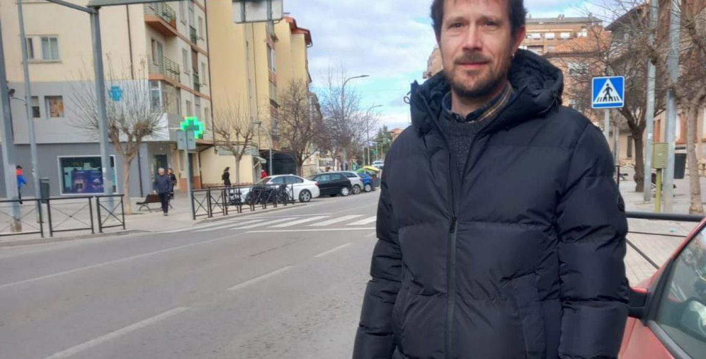 Zésar Corella (EMT) en la avenida Sagunto de Teruel
