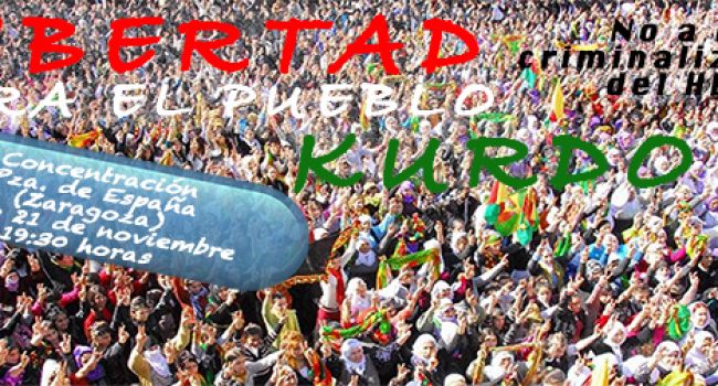 Zgz concentración 21N por kurdistan