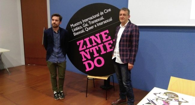 Víctor Solano y Fernando Rivarés durante la presentación de la muestra. Foto: AraInfo