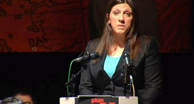 Zoe Konstantopoulou, en la apertura del Plan B