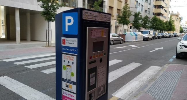 Parquímetro en as carreras de Uesca | Foto: Concello de Uesca