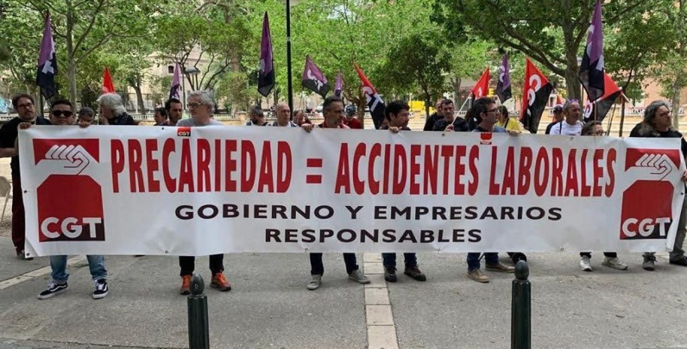 accidentes laborales terrosimo patronal CGT Aragón