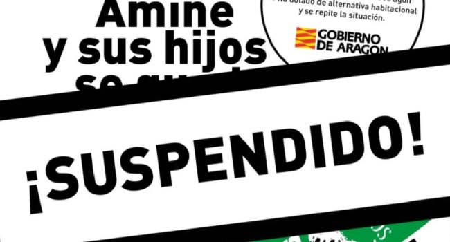 aplazado el desahucio de Yolanda Amine y sus hijos Zaragoza Aragón 18 enero 2022