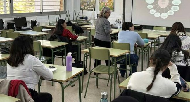 Aula de un instituto aragonés. | Foto: DGA