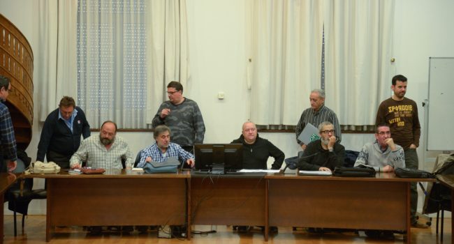 Imagen de la rueda de prensa del comité de AUZSA. Foto: Pablo Ibáñez (AraInfo)