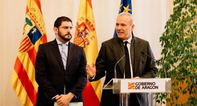 Jorge Azcón y Alejandro Nolasco en una imagen de archivo. | Foto: Eduardo Ezequiel, Gobierno de Aragón