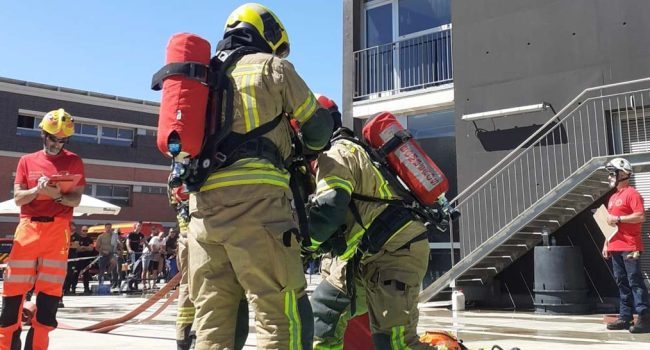 Imagen de bomberos de la DPH en el II Desafío Hidráulico de Alicante en junio de este año. | Foto: DPH