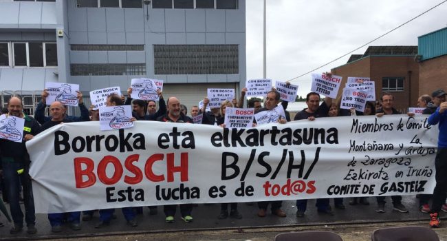 Representantes sindicales en Gazteiz.