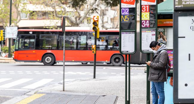 parada de autobús de Avanza Zaragoza