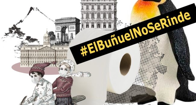 un colege con el hastag el buñuel se queda