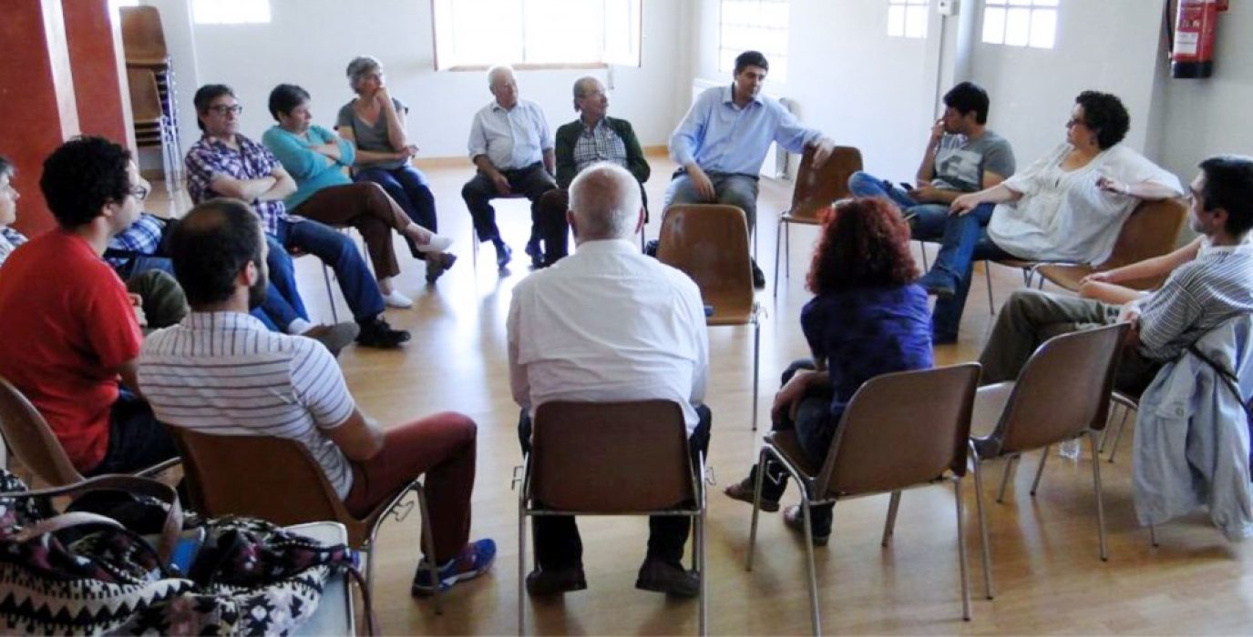 Presentación de Cambiar Alcampell. Foto: @IU_Aragón