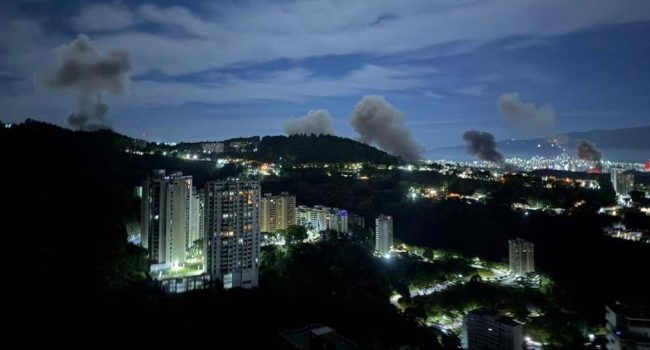 Imágenes de los ataques sobre Caracas difundidas por TeleSur
